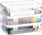 3 Pack Clear Plastic Storage Box with Handle & Flap Lid, Portable Craft Organizers and Storage Box Art Supply Storage Organizer Multipurpose Plastic Sewing Box for Beads Pencils Sticky Notes